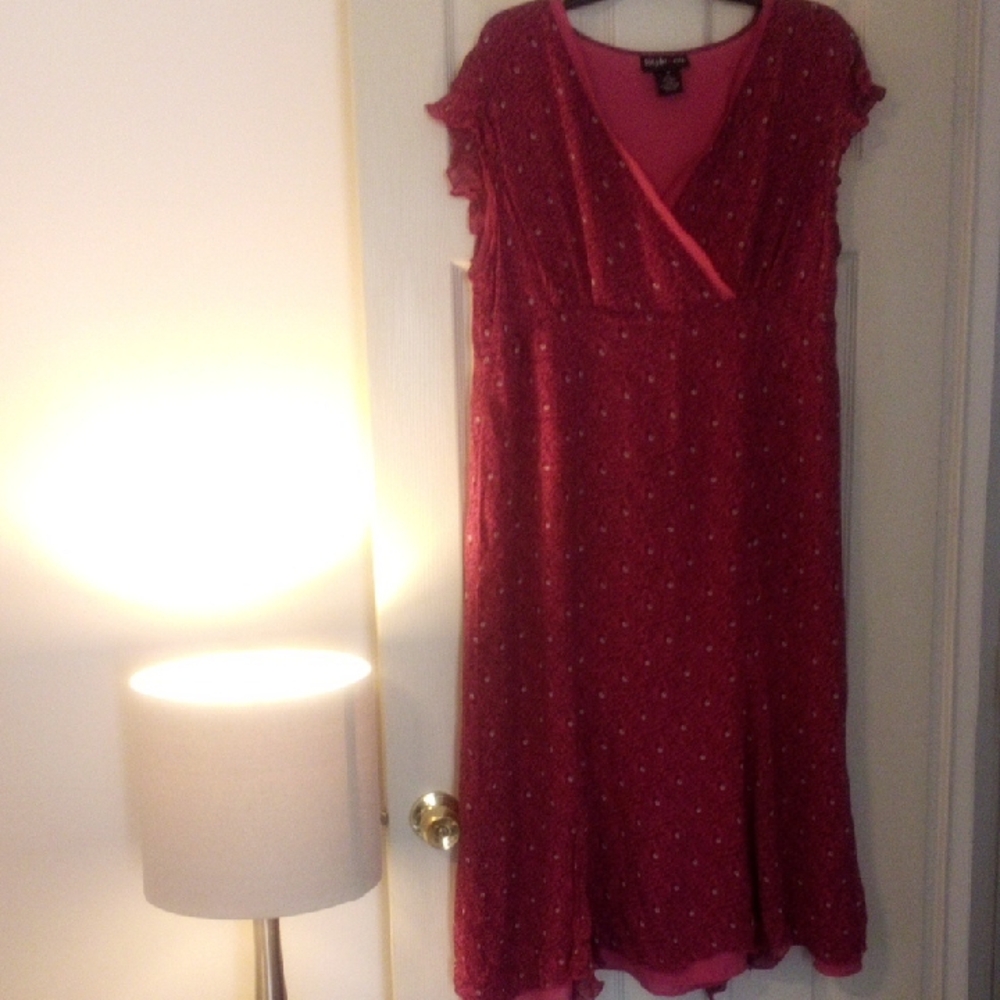 STYLE & Co Red Floral Dress - Made In India